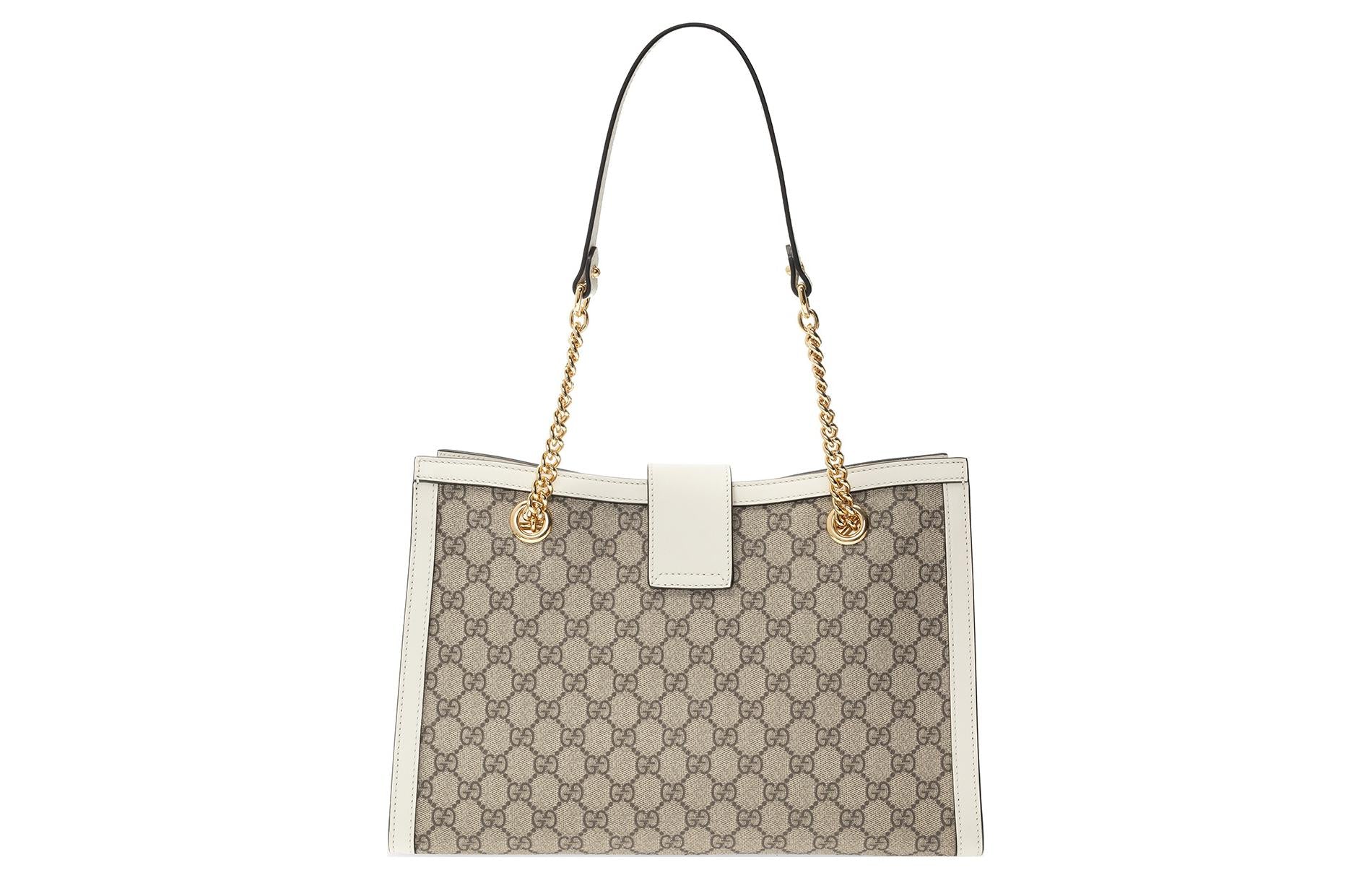 (WMNS) GCCI Padlock Middle-Sized BackBag White/Brown 479197-KHNKG-9761