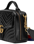 (WMNS) GCCI GG Marmont Leather Shoulder Bag Black 498100-DTDPT-8975