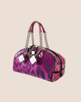 CHRISTIAN D1OR 2004 PYTHON TRIMMED GAMBLER DICE BOWLER BAG