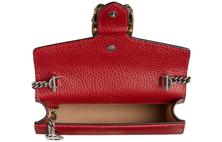 (WMNS) GCCI Dionysus Series Leather Bag Single-Shoulder Bag MIni-Size Red 476432-CAOGX-8990