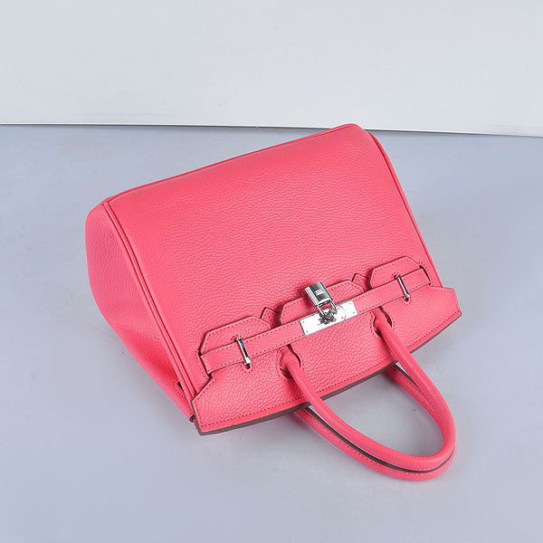 HMS Birkin 30cm Togo leather Handbags Lip Pink Sliver