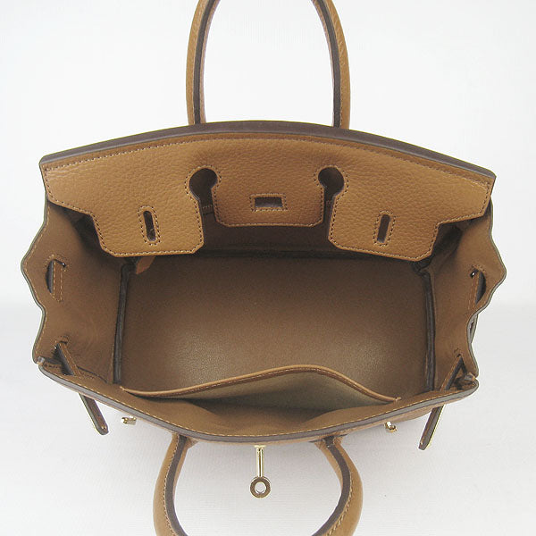 HMS Birkin 25cm Handbag 6068 light coffee golden