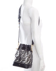 FNDI Black Monogram Mon Tresor Plexi Bucket Bag