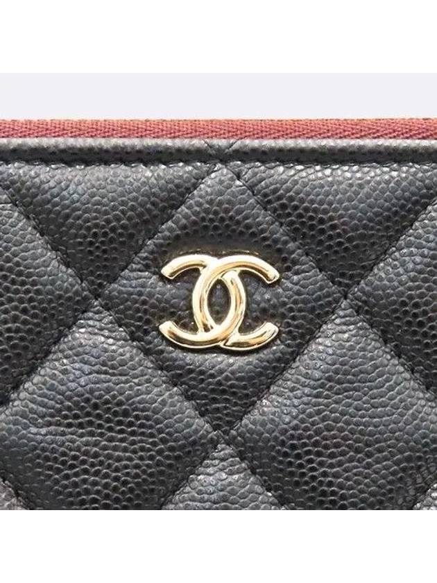 A82552 Black Caviar Classic Large CC Gold Logo Clutch CH