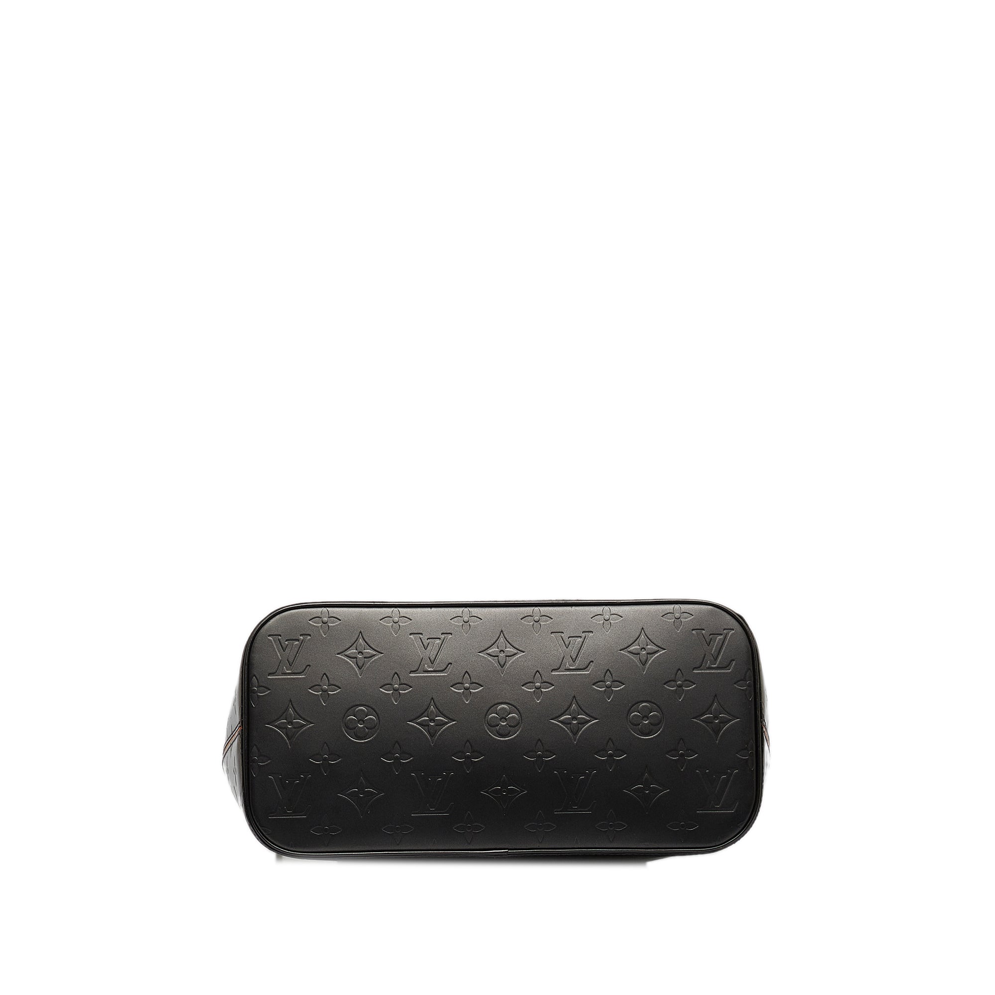 Black LV Monogram Mat Stockton Tote Bag