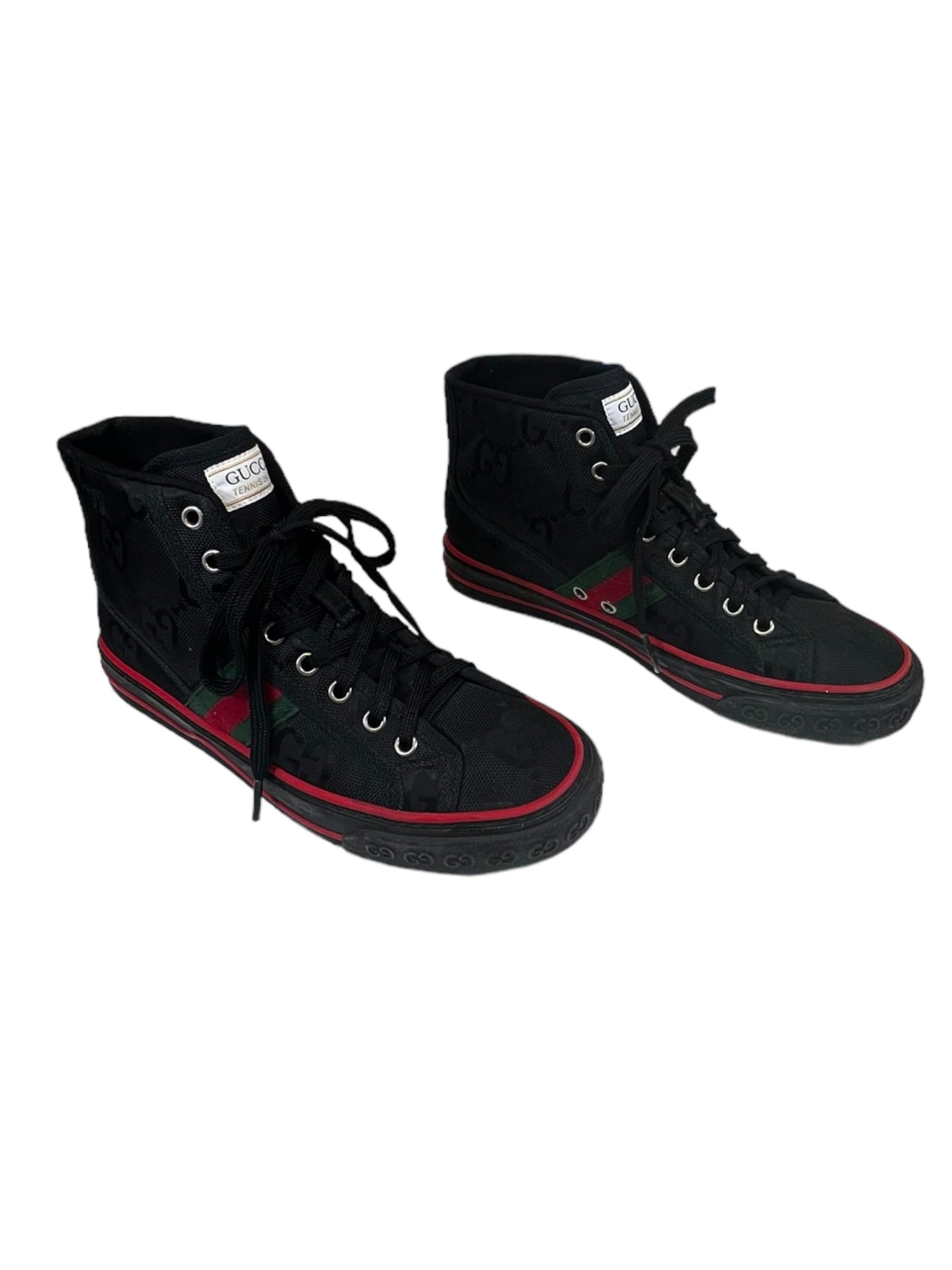 Black Shoes Luxury Designer GCCI, Size 7.5