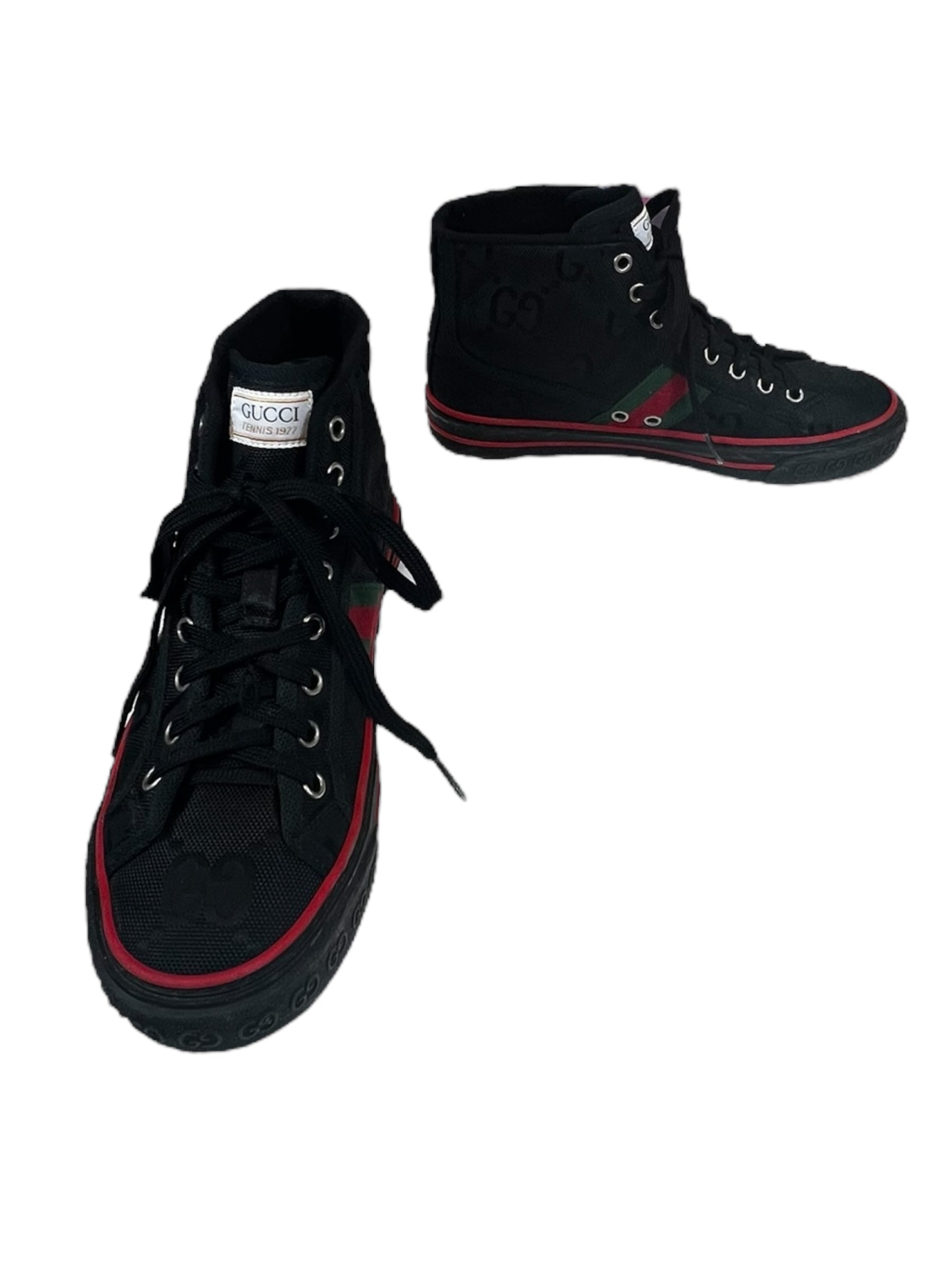 Black Shoes Luxury Designer GCCI, Size 7.5