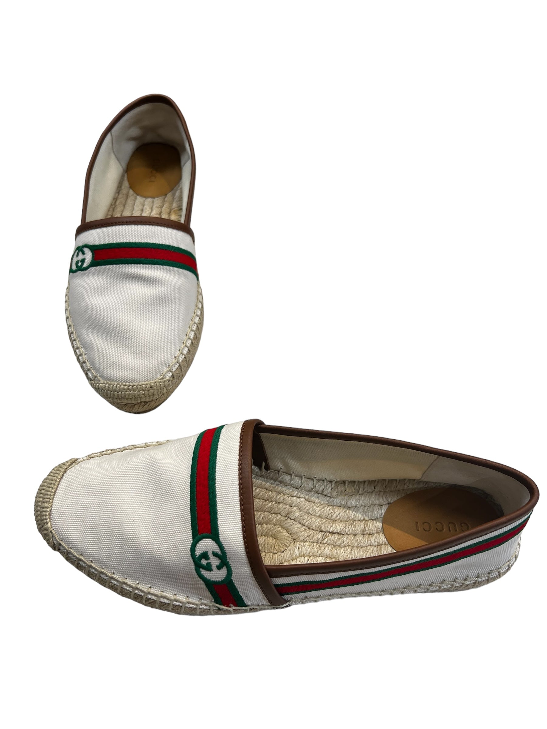 Cream Shoes Luxury Designer GCCI, Size 8.5