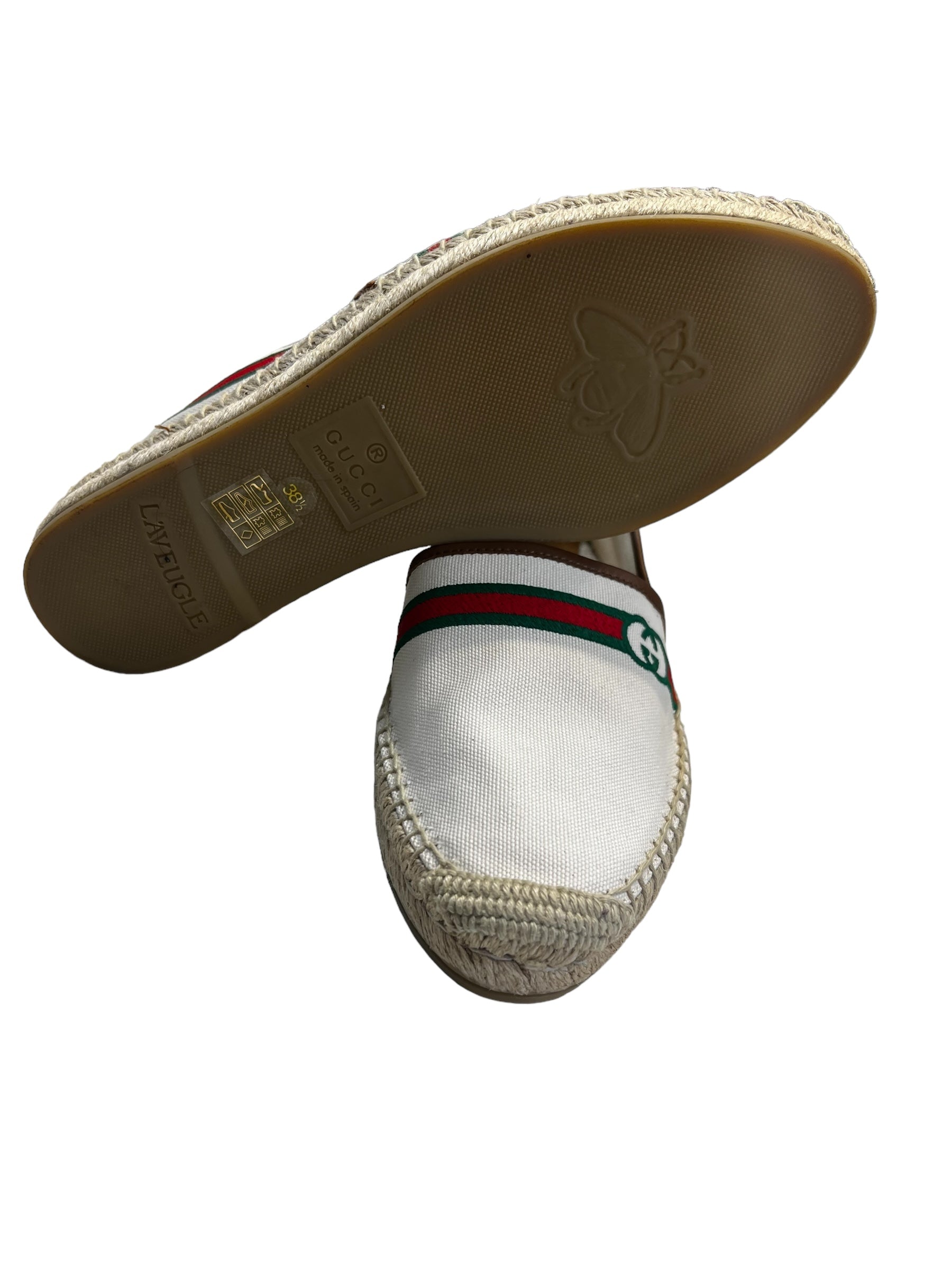 Cream Shoes Luxury Designer GCCI, Size 8.5