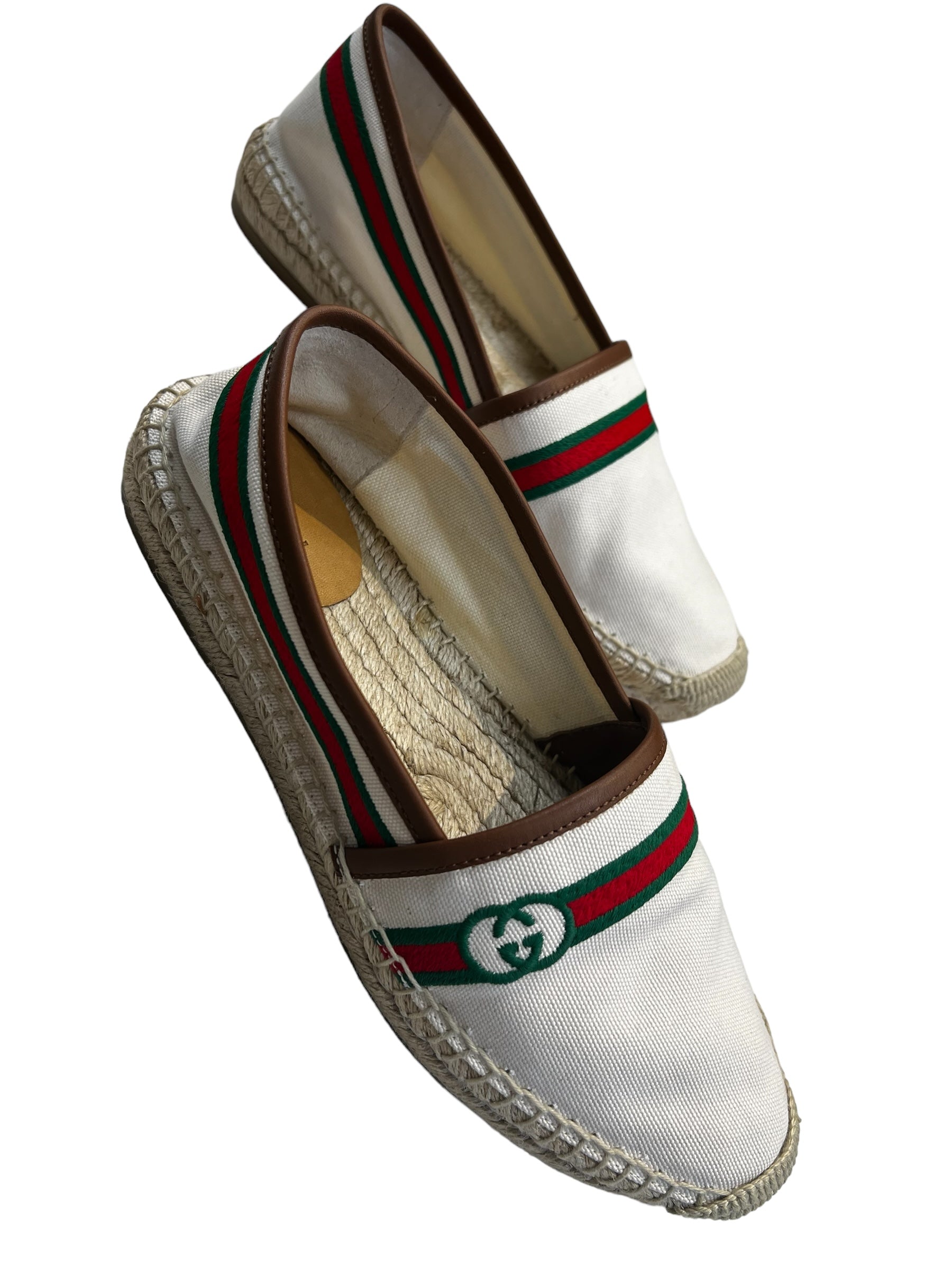 Cream Shoes Luxury Designer GCCI, Size 8.5