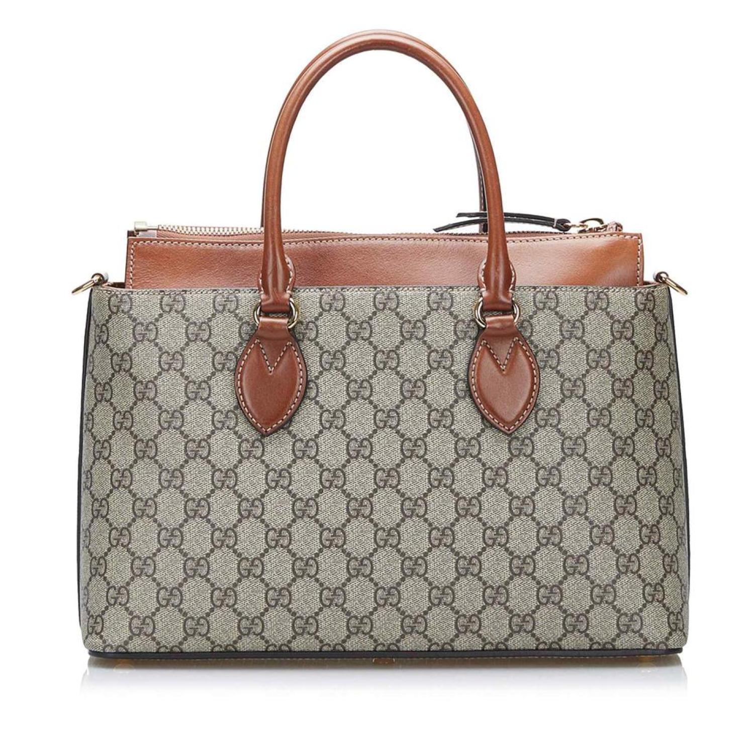 GCCI  GG Supreme Linea A Zip Satchel
