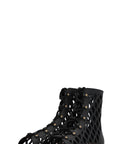 CHRISTIAN D1OR Cage Sandals Leather Black