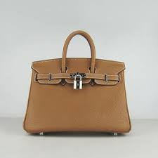 HMS Birkin 25cm Handbag 6068 light coffee golden
