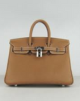 HMS Birkin 25cm Handbag 6068 light coffee golden