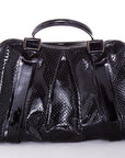 BBERRY Brit KNIGHT Black Perforated Patent Duffle