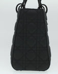 CHRISTIAN D1OR Canage Lady D1OR Hand Bag Calfskin Black M0566SLOI Auth 36776A