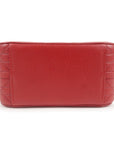 Christian D1OR Cannage Leather Vanity Bag Hand Bag Red