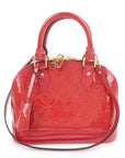 Auth LV Monogram Vernis Alma BB 2Way Bag Rose Indien M91771 Used F/S