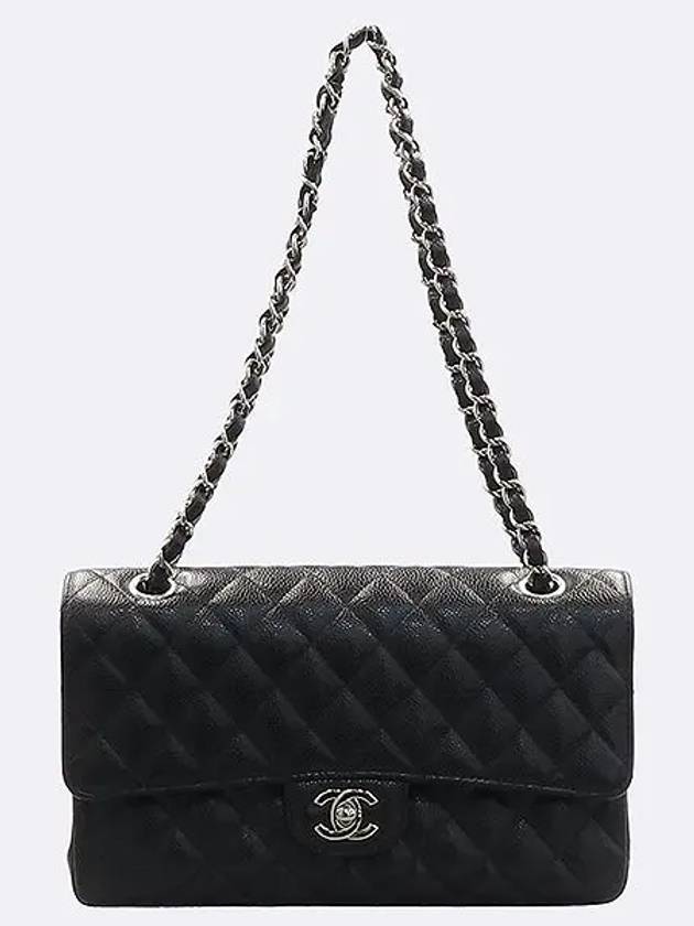 A01112 Caviar Classic Medium M Size Flap Chain Shoulder Bag CH