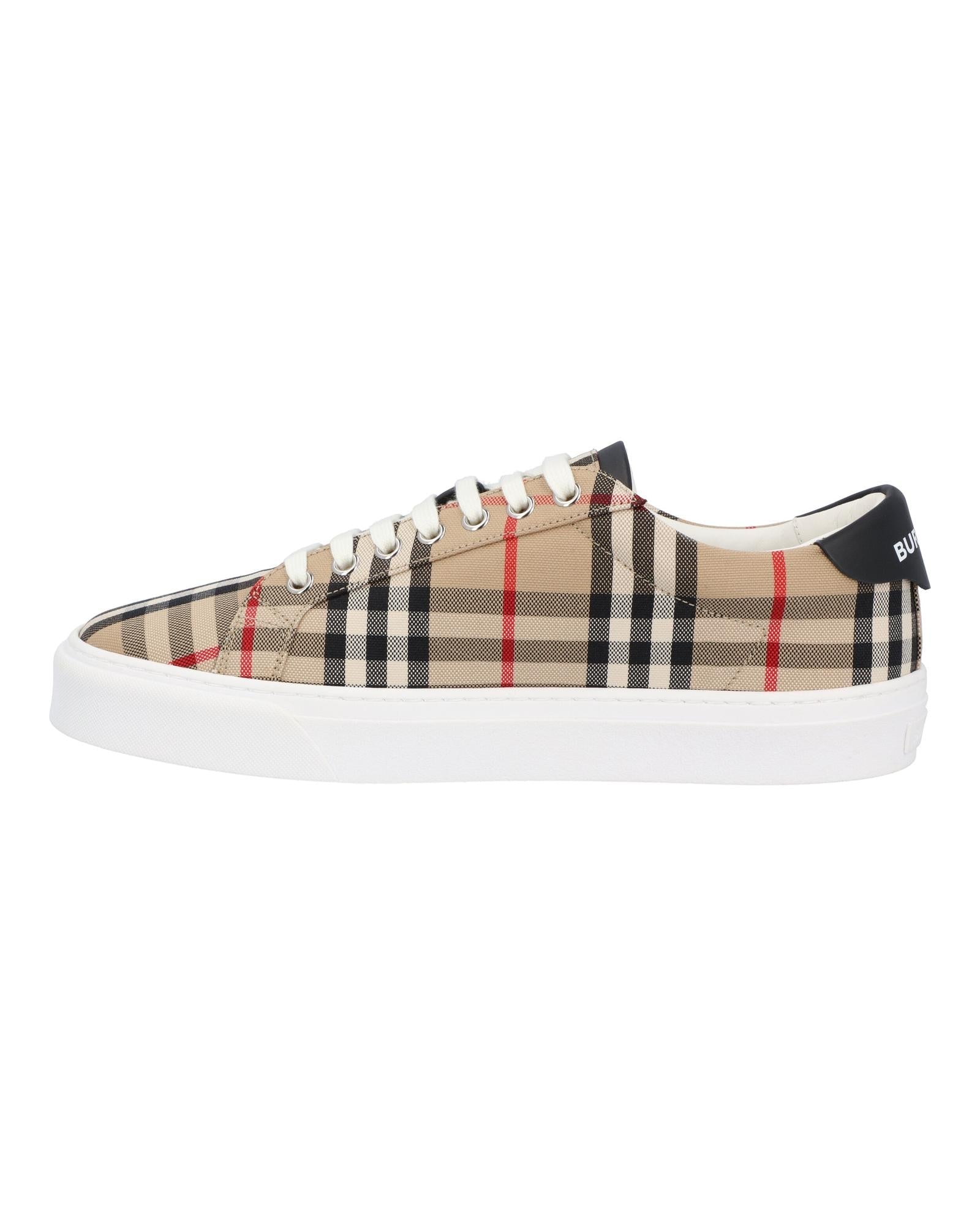 BBERRY Arthur Check LowTop Sneakers Men Brown | Beige