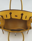 HMS Birkin 30cm Togo Leather Handbags Yellow Silver