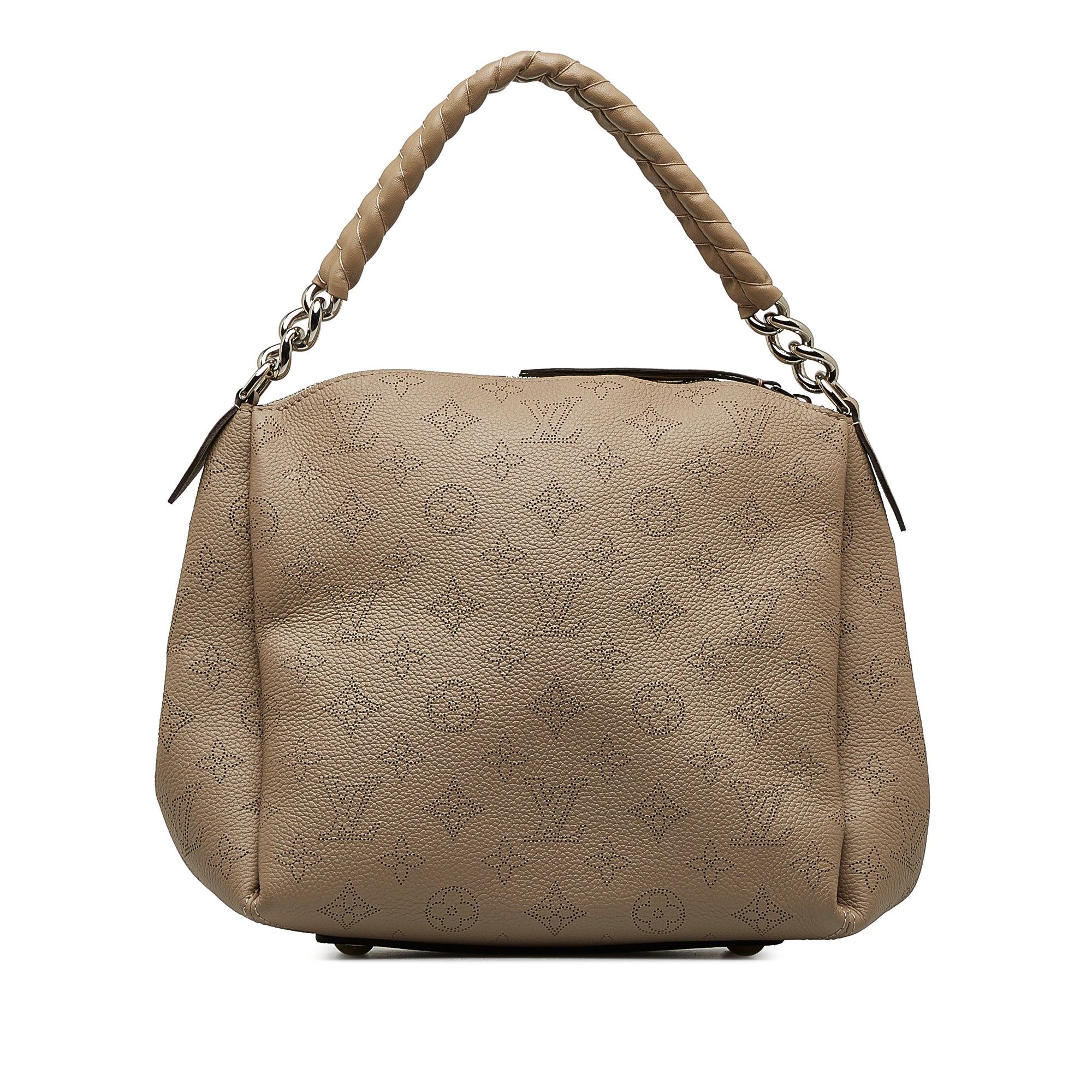 Beige LV Monogram Mahina Babylone Chain BB Satchel
