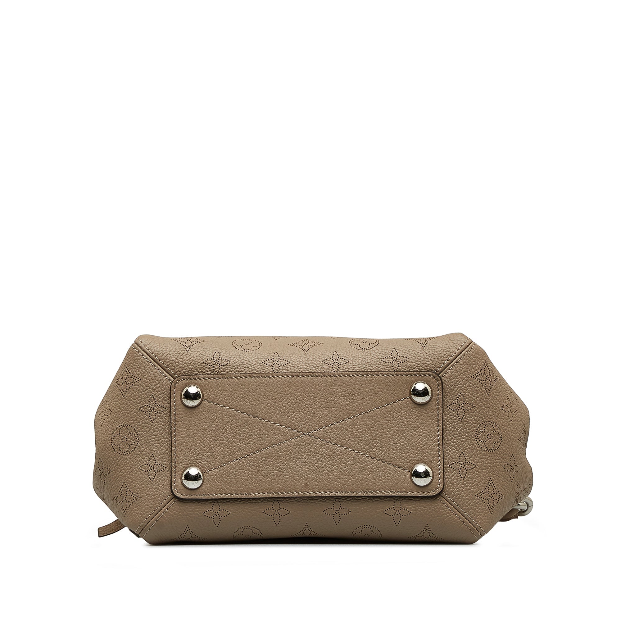 Beige LV Monogram Mahina Babylone Chain BB Satchel