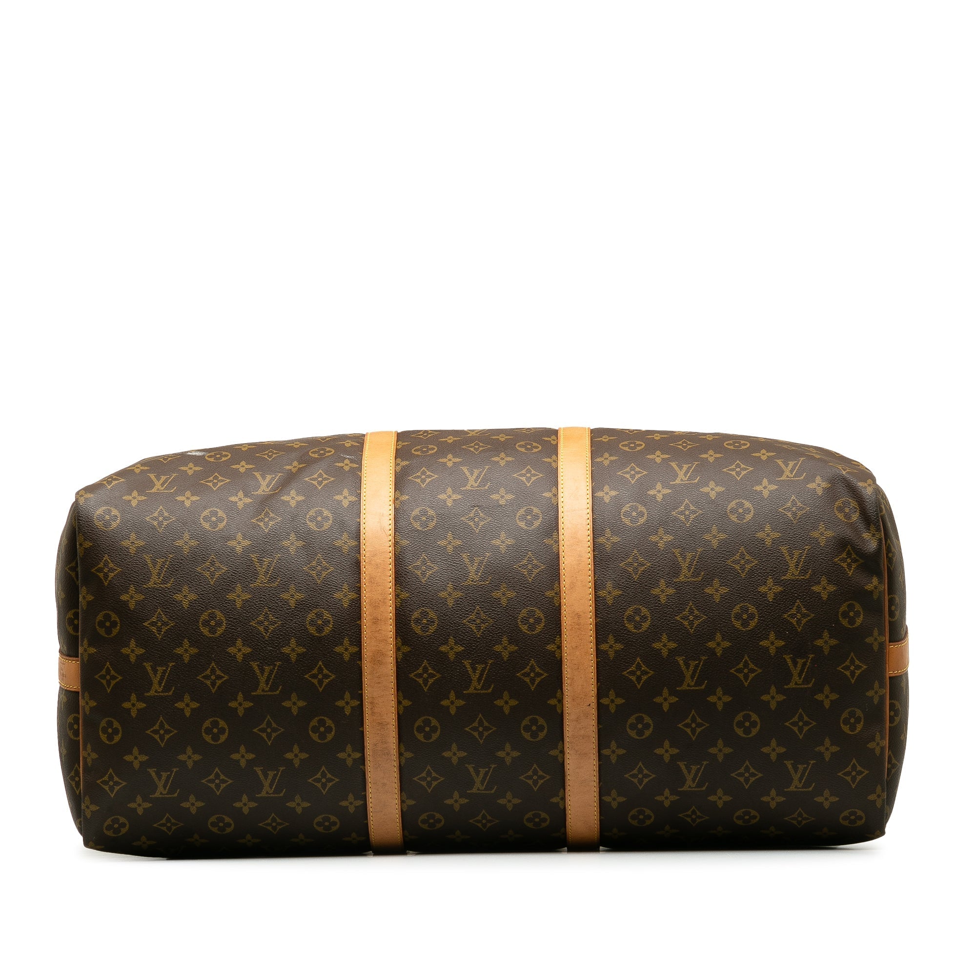 Brown LV Monogram Keepall Bandouliere 60 Travel Bag