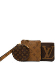 Brown LV Monogram Reverse Giant Trio Pouch