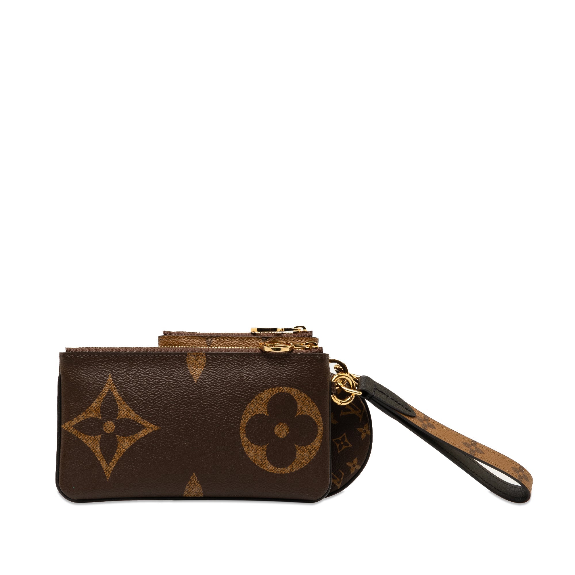 Brown LV Monogram Reverse Giant Trio Pouch