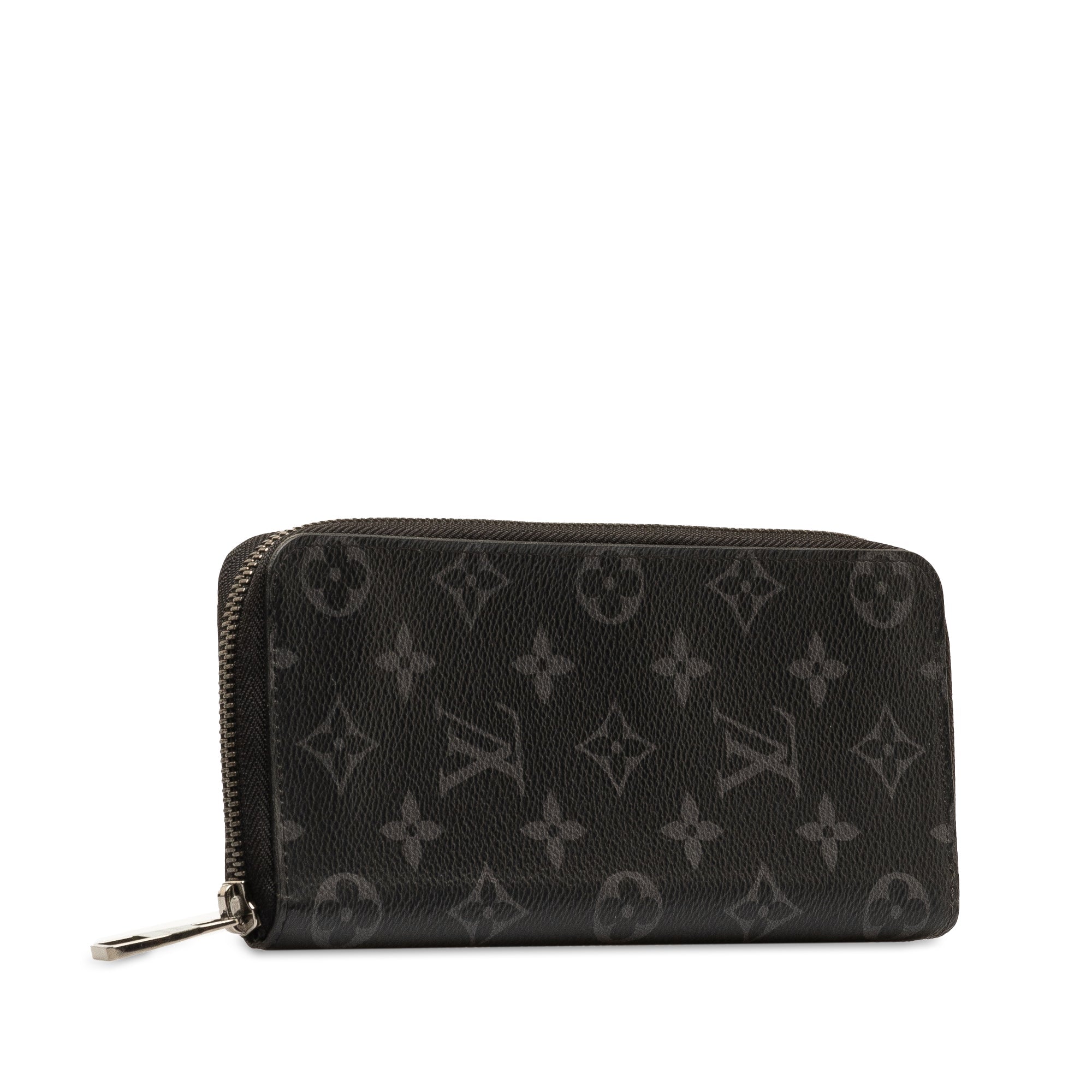 Black LV Monogram Eclipse Zippy Wallet