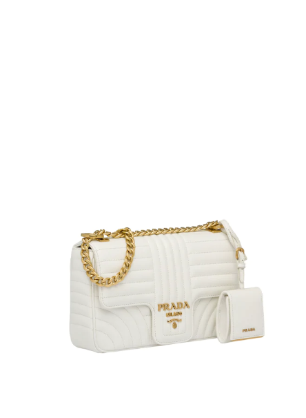 PRD Diagramme Medium Leather Bag White
