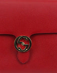 (WMNS) GCCI Double G Buckle Leather Messenger Bag Chain Large Red Handbag 510306-CAO0G-6420