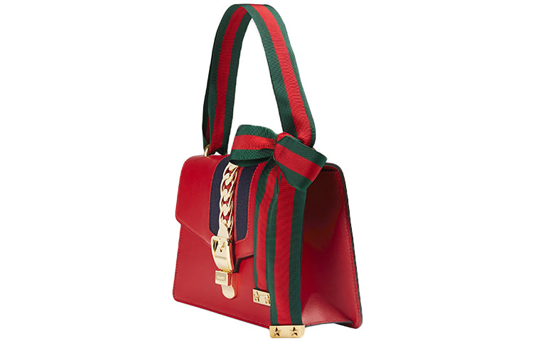 (WMNS) GCCI Sylvie SeriesGold Chain Single Shoulder Bag Small Red 524405-CVLEG-8604