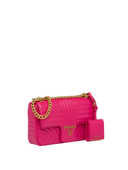 PRD Diagramme Medium Leather Bag Fuchsia