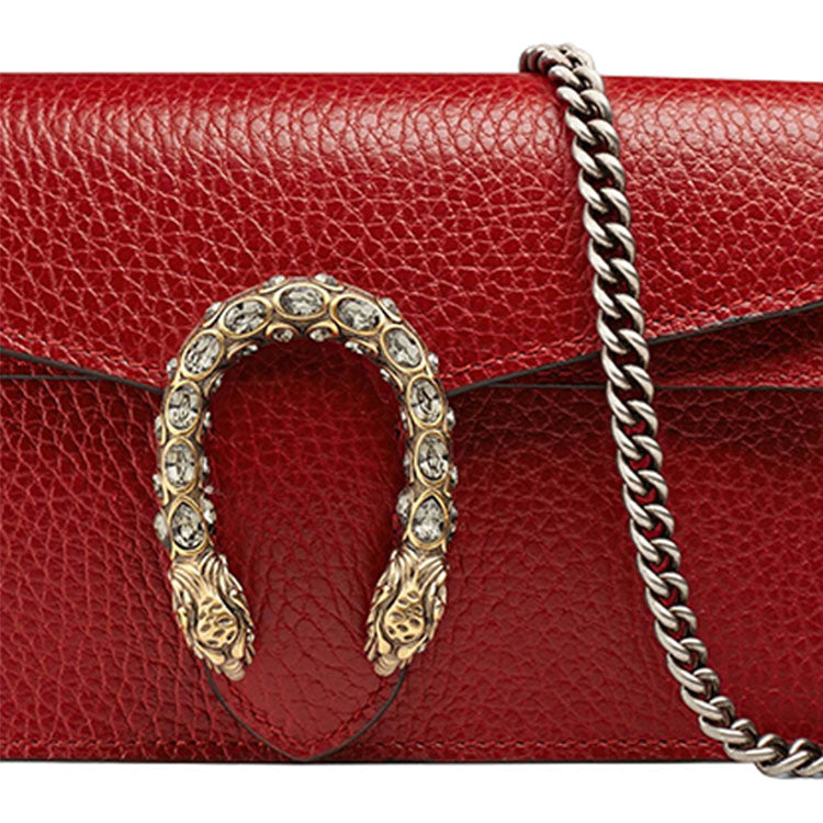 (WMNS) GCCI Dionysus Series Leather Bag Single-Shoulder Bag MIni-Size Red 476432-CAOGX-8990