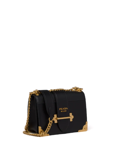 PRD Cahier Leather Shoulder Bag Black