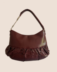 CHRISTIAN D1OR 2007 BURGUNDY LEATHER CORSET BAG