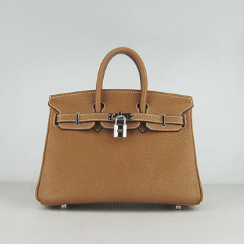 HMS Birkin 25cm Handbag 6068 light coffee silver