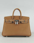 HMS Birkin 25cm Handbag 6068 light coffee silver