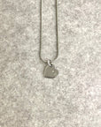 Christian D1OR CD Logo Heart Motif Necklace Silver Vintage 2f2nrz