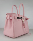 HMS Birkin 30cm Togo Leather Handbags Pink Silver
