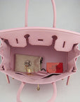 HMS Birkin 30cm Togo Leather Handbags Pink Golden