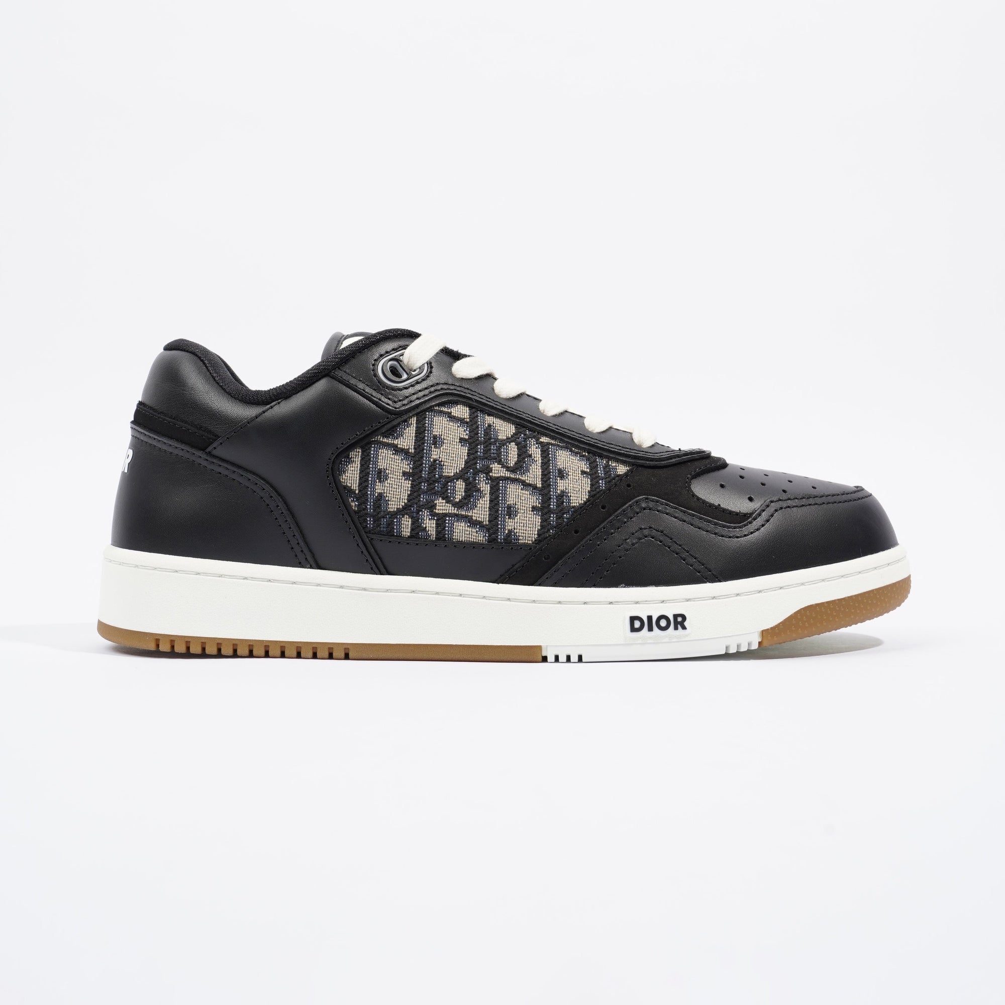 Christian D1OR B27 Low-top Black / White / Navy Oblique Leather EU 41 UK 7