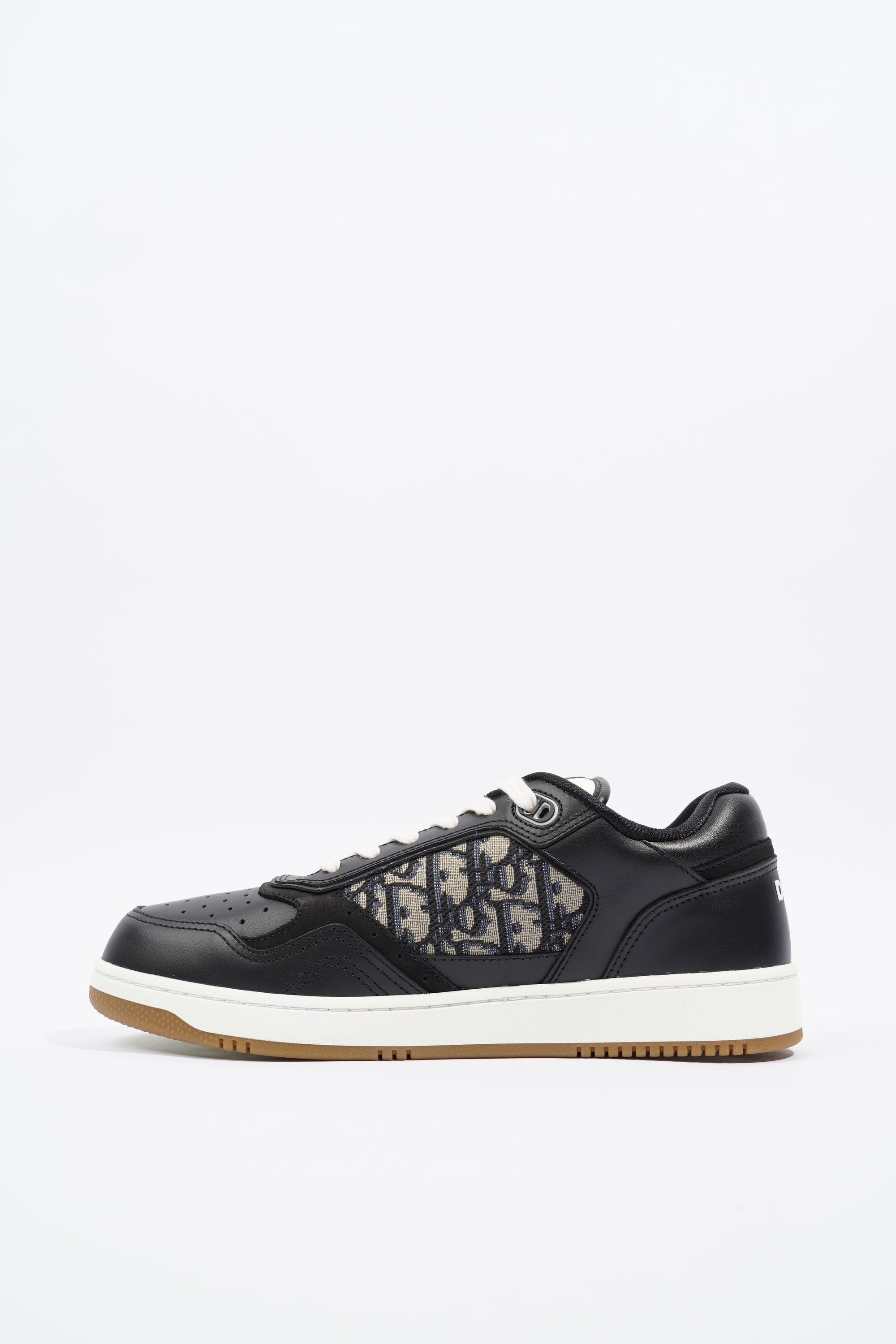 Christian D1OR B27 Low-top Black / White / Navy Oblique Leather EU 41 UK 7