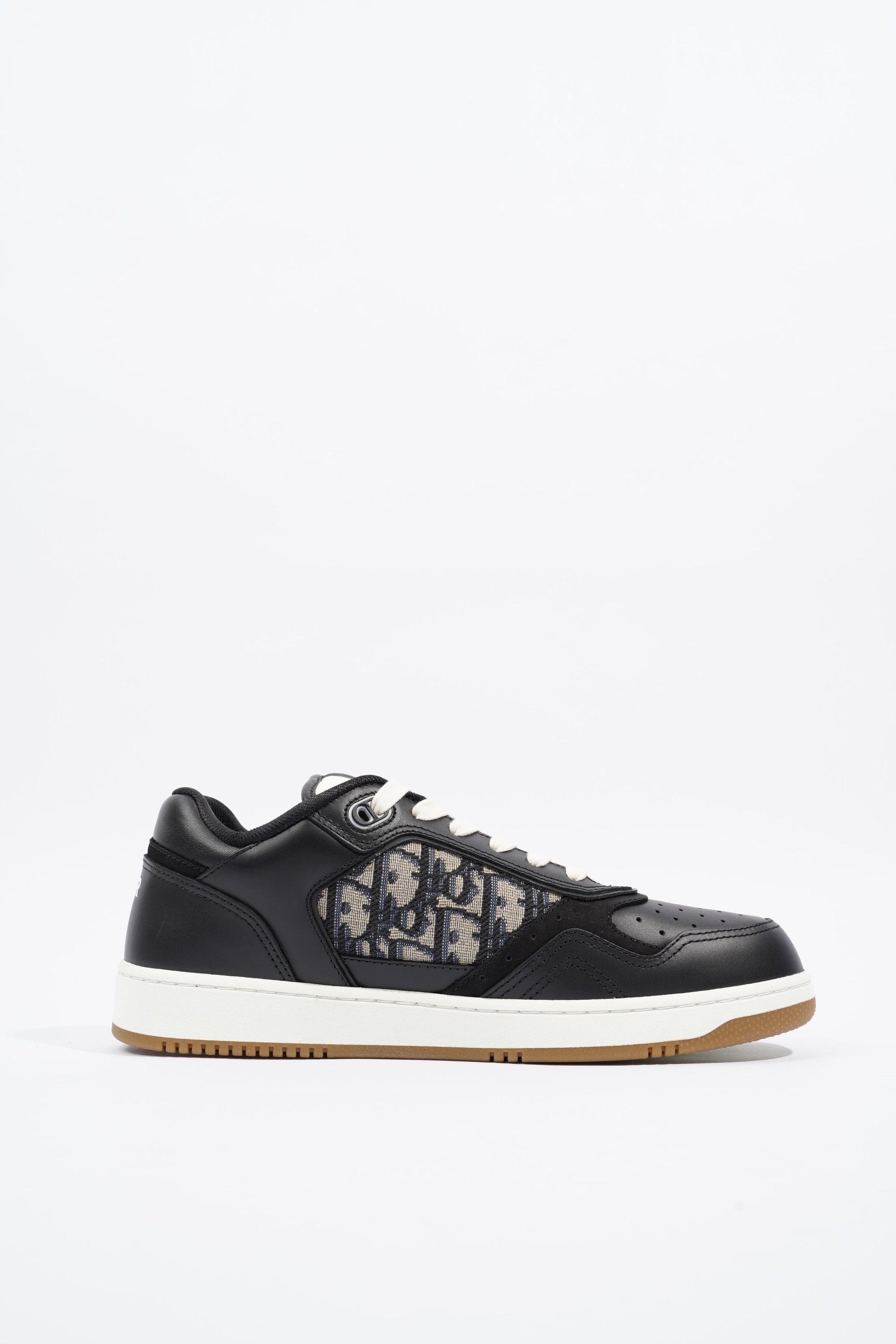 Christian D1OR B27 Low-top Black / White / Navy Oblique Leather EU 41 UK 7