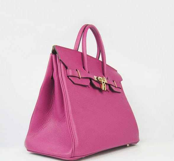 HMS Birkin 35cm Togo Leather Handbags Peach Golden