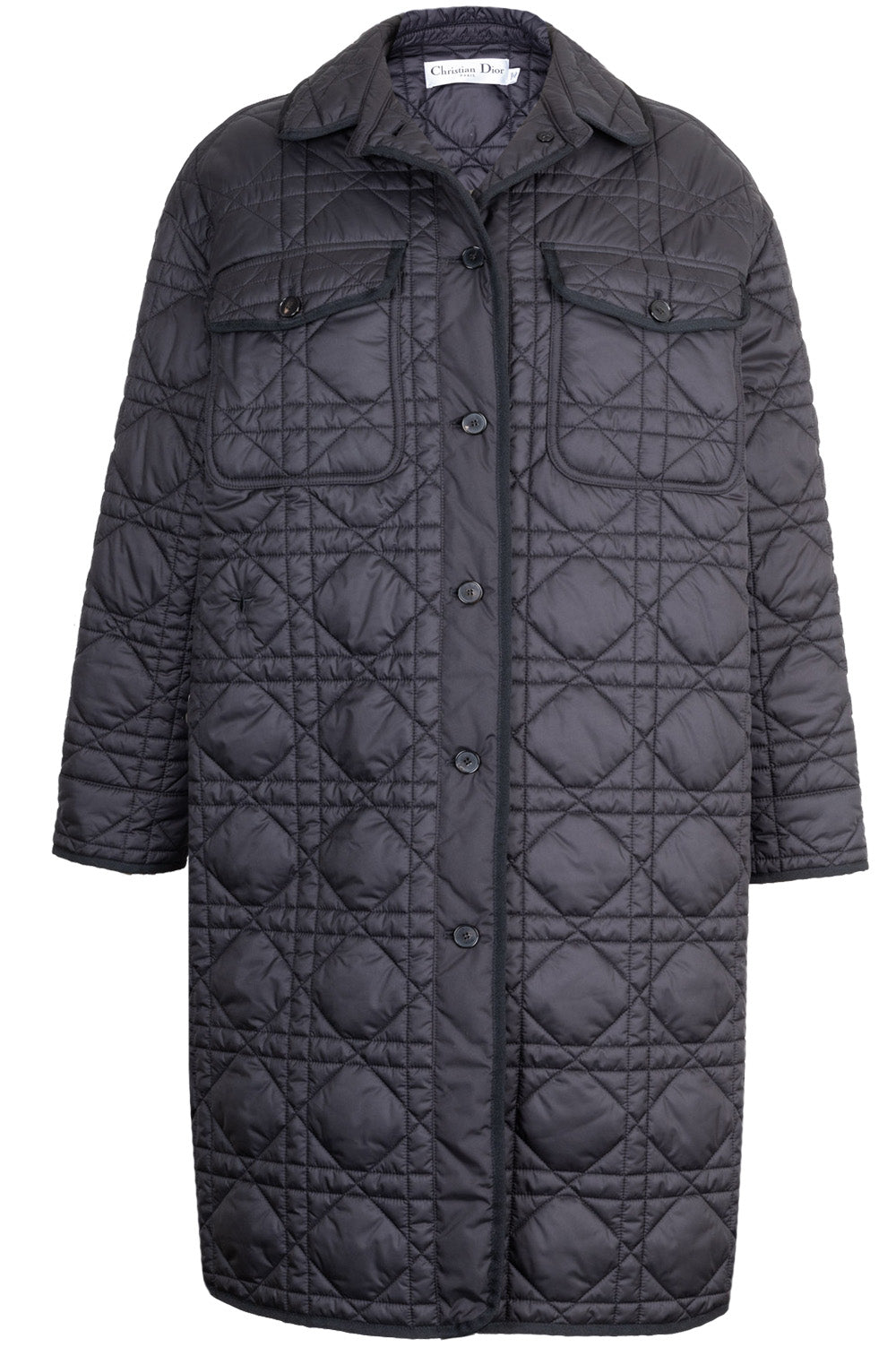 CHRISTIAN D1OR Cannage Coat Black