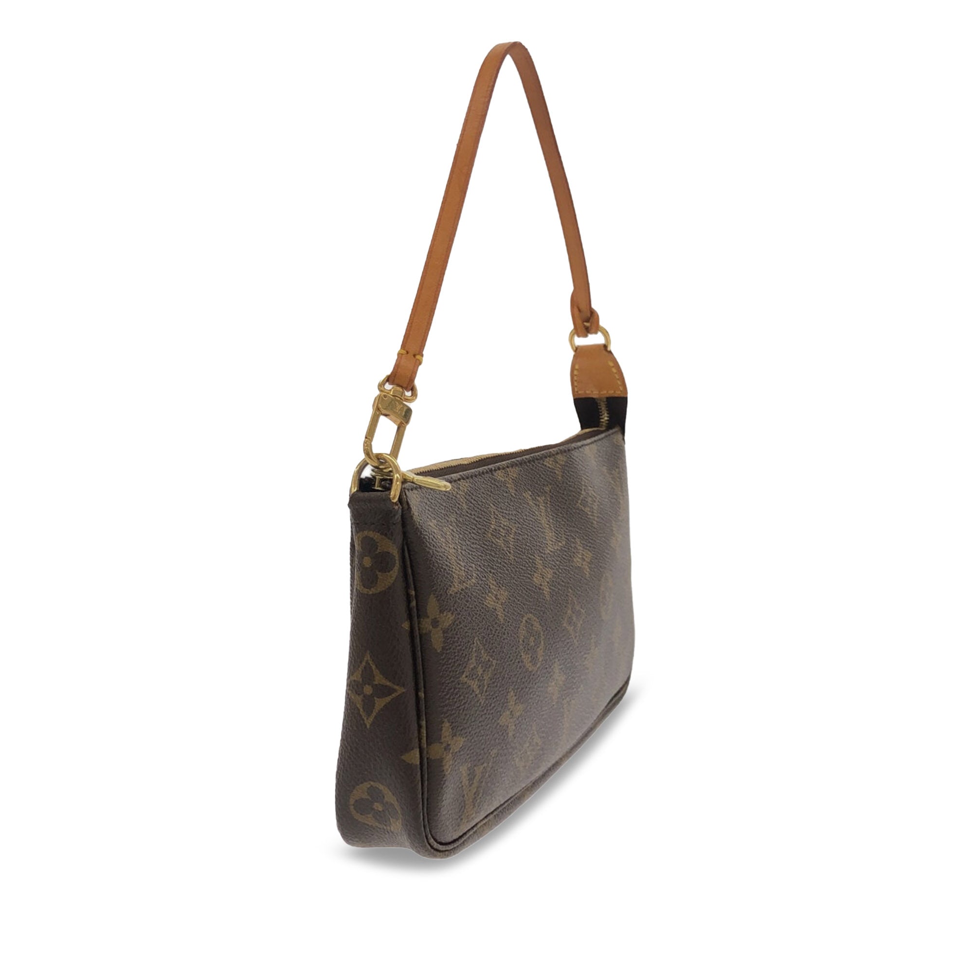 Brown LV Monogram Pochette Accessoires Shoulder Bag