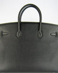 HMS Birkin 35cm Togo Leather Handbags 6099 Black Silver